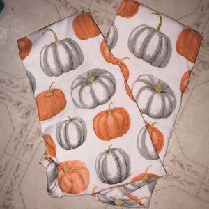 Two pumpkin kitchen towels